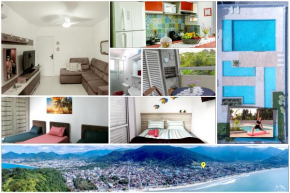 Aptº TOP 2 Quartos com Varanda, 400 m da Praia, em Condomínio com Piscinas, Sala, Smart TV, Sofá Cama, com 2 Banheiros, Cozinha Planejada Completa, Wi-Fi 200 mbps, Ares-condicionados, Churrasqueira, M